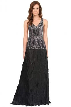 Sue Wong - Beaded Art Deco Chiffon Gown N5244 Formal Gowns 8 Sue Wong - Beaded Art Deco Chiffon Gown N5244 Formal Gowns