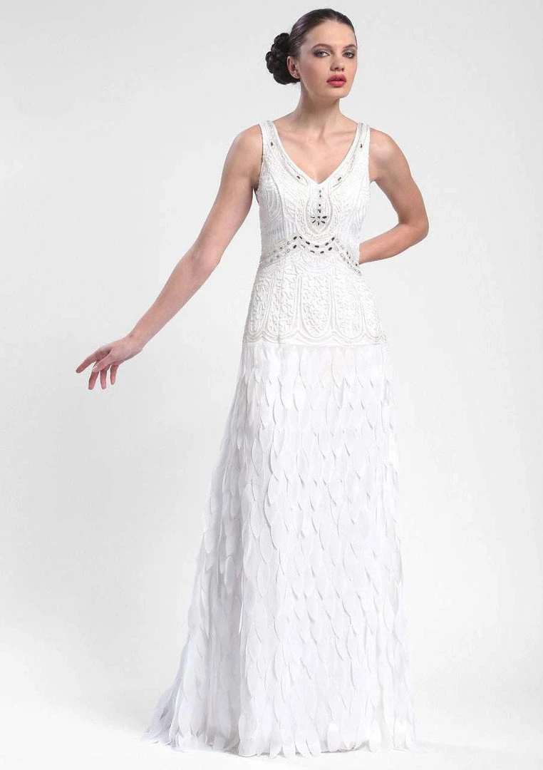 Sue Wong - Beaded Art Deco Chiffon Gown N5244 Formal Gowns 3 Sue Wong - Beaded Art Deco Chiffon Gown N5244 Formal Gowns
