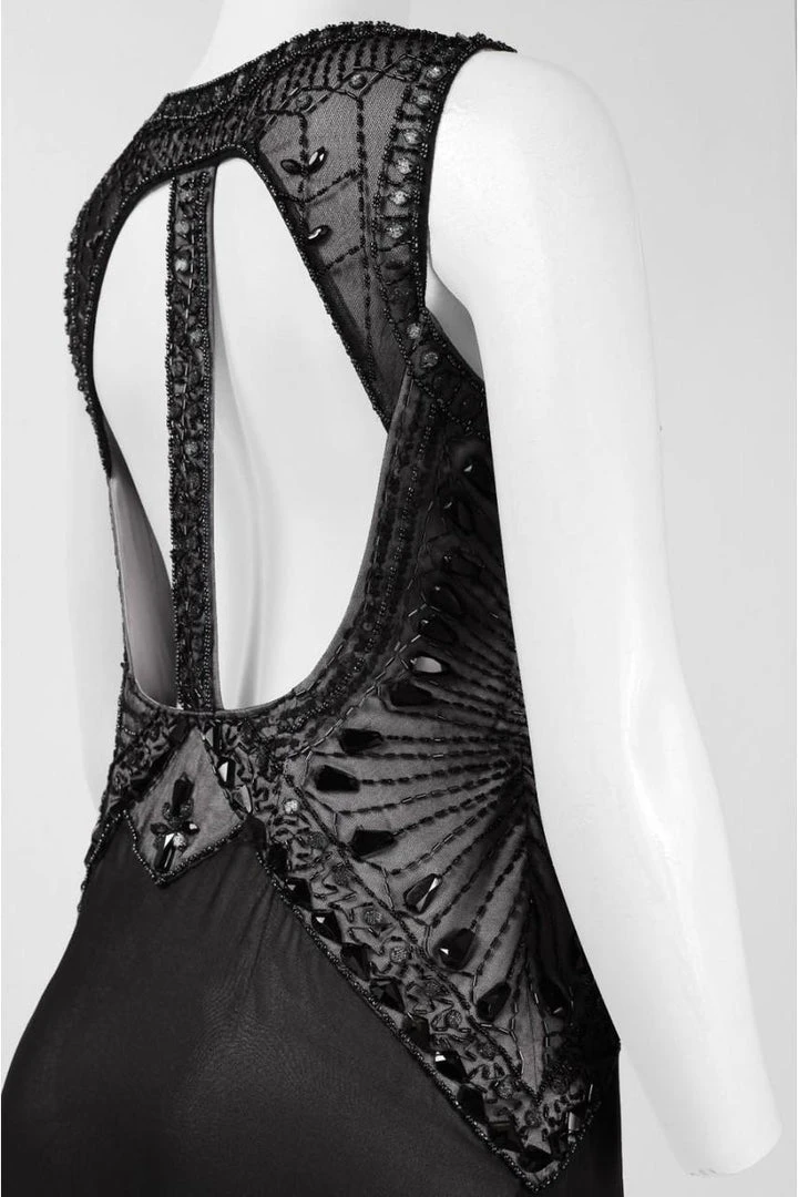 Sue Wong - Bejeweled Bateau Neck A-line Dress N5338 4 Sue Wong - Bejeweled Bateau Neck A-line Dress N5338