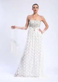 Sue Wong - Embellished Empire Mesh Gown W5202 Formal Gowns