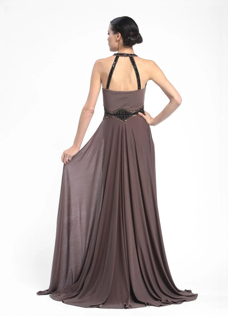 Sue Wong - Embellished Halter Neck A-Line Dress N5347 Formal Gowns 4 Sue Wong - Embellished Halter Neck A-Line Dress N5347 Formal Gowns