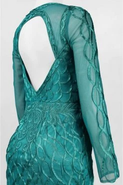 Sue Wong - Embroidered Illusion Scoop Neck Dress N5412 Cocktail Dresses