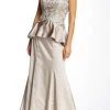 Sue Wong - Embroidered Peplum Satin Dress W5234 Formal Gowns 1 Sue Wong - Embroidered Peplum Satin Dress W5234 Formal Gowns