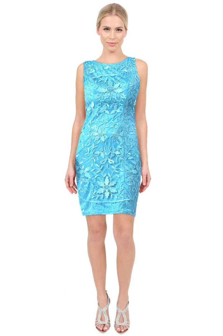 Cocktail Dresses Sue Wong - Floral Embroidered Bateau Neck Dress N5215 3 Cocktail Dresses Sue Wong - Floral Embroidered Bateau Neck Dress N5215