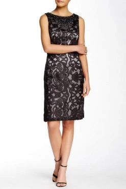 Sue Wong - Jeweled Applique Mesh Dress N5109