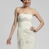 Sue Wong - N3206 Strapless Straight Neck Fitted Dress