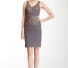 Sue Wong - N3368 Ruched V-neck Column Dress