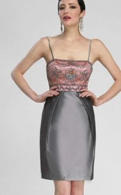 Sue Wong - N3434 Sleeveless Embellished Bodice Empire Taffeta Dress 12 Sue Wong - N3434 Sleeveless Embellished Bodice Empire Taffeta Dress
