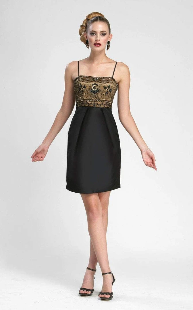 Sue Wong - N3434 Sleeveless Embellished Bodice Empire Taffeta Dress 4 Sue Wong - N3434 Sleeveless Embellished Bodice Empire Taffeta Dress