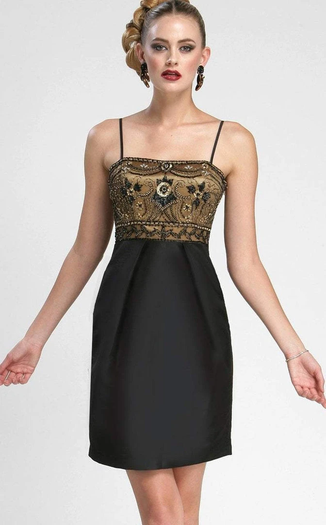 Sue Wong - N3434 Sleeveless Embellished Bodice Empire Taffeta Dress 3 Sue Wong - N3434 Sleeveless Embellished Bodice Empire Taffeta Dress