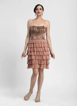 Sue Wong - N4100 Sleeveless Tiered Ruffle Cocktail Dress Cocktail Dresses