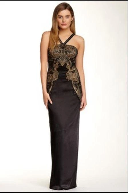 Formal Gowns Sue Wong - N4202 Beaded Satin Halter Evening Gown 3 Formal Gowns Sue Wong - N4202 Beaded Satin Halter Evening Gown