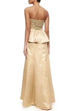 Formal Gowns Sue Wong - Ornate Peplum Satin Gown W5206