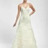 Sue Wong R5130 Appliqued Fan Organza Gown - 1 Pc Peach In Size 6 Available