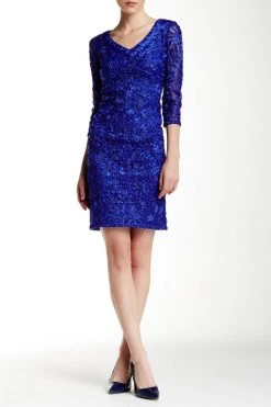 Cocktail Dresses Sue Wong - Ribbon Ornate Mesh Dress N5364