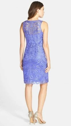 Sue Wong Sleeveless Beaded Short Dress In Periwinkle N5234 - 1 Pc Periwinkle In Size 6 Available Cocktail Dresses