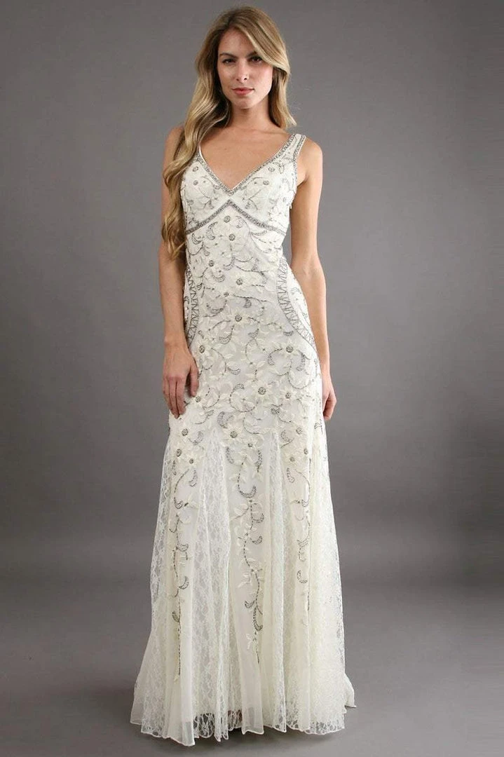 Sue Wong Sleeveless Embellished Long Dress N1118 - 1 Pc Ivory In Size 6 Available 6 Sue Wong Sleeveless Embellished Long Dress N1118 - 1 Pc Ivory In Size 6 Available