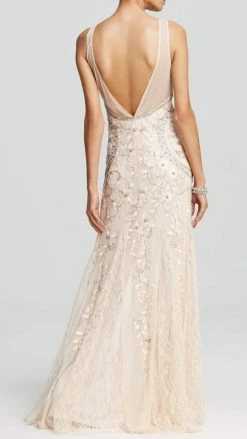 Sue Wong Sleeveless Embellished Long Dress N1118 - 1 Pc Ivory In Size 6 Available