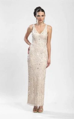 Sue Wong - Sleeveless V Neck Long Gown N3502