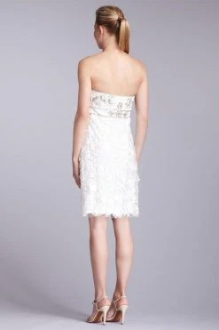 Cocktail Dresses Sue Wong - Strapless Embroidered Cocktail Dress N1216