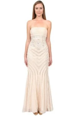 Sue Wong - Strapless Ruffle Trim Mermaid Gown N0230