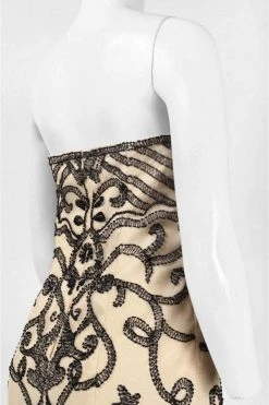 Formal Gowns Sue Wong - Sweetheart Flutter Trumpet Gown N5360 - 1 Pc Champagne In Size 4 Available