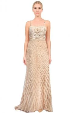 Sue Wong - W5130 Appliqued Bodice Mesh Gown Formal Gowns