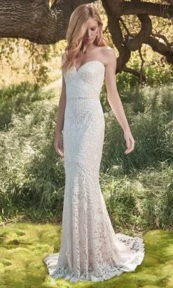 Tadashi Shoji - BNQ20124LBR Esdel Strapless Sweetheart Gown - 1 Pc Ivory/Petal In Size 14 Available Formal Gowns 12 Tadashi Shoji - BNQ20124LBR Esdel Strapless Sweetheart Gown - 1 Pc Ivory/Petal In Size 14 Available Formal Gowns