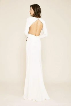 Tadashi Shoji - Draped Crisscross Bodice Cutout Long Gown - 1 Pc Ivory In Size 14 Available