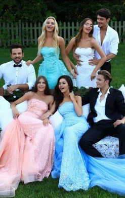 Formal Gowns Tarik Ediz - 50257 Floral Embroidered Strapless Tulle Overskirt Gown 27 Formal Gowns Tarik Ediz - 50257 Floral Embroidered Strapless Tulle Overskirt Gown