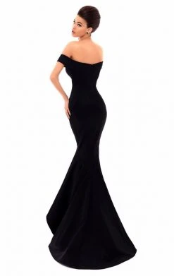 Formal Gowns Tarik Ediz - 50284 Off-Shoulder High Low Mermaid Gown