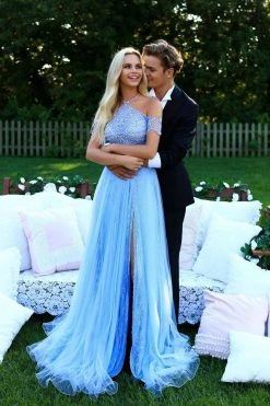 Tarik Ediz - 50295 Beaded Halter A-line Dress Formal Gowns