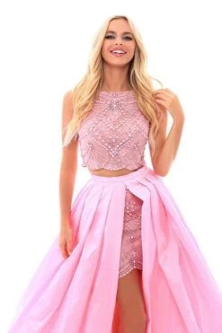 Tarik Ediz - 50299 Two Piece Sheath Dress With Overskirt Formal Gowns