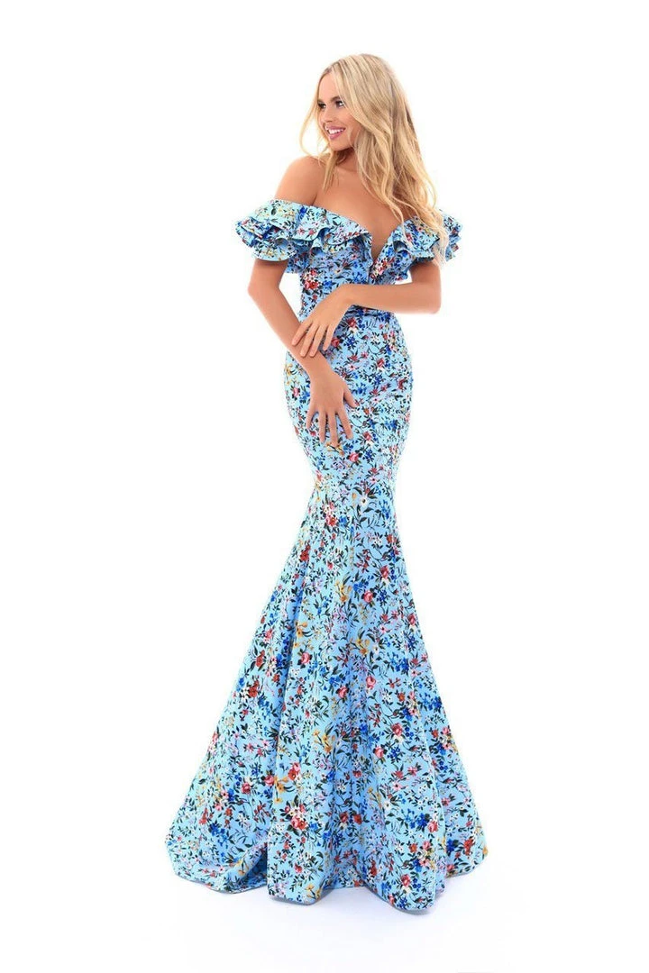 Formal Gowns Tarik Ediz - 50306 Ruffled Off Shoulder Mermaid Dress 5 Formal Gowns Tarik Ediz - 50306 Ruffled Off Shoulder Mermaid Dress