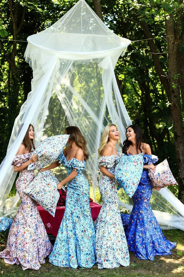 Formal Gowns Tarik Ediz - 50306 Ruffled Off Shoulder Mermaid Dress 8 Formal Gowns Tarik Ediz - 50306 Ruffled Off Shoulder Mermaid Dress