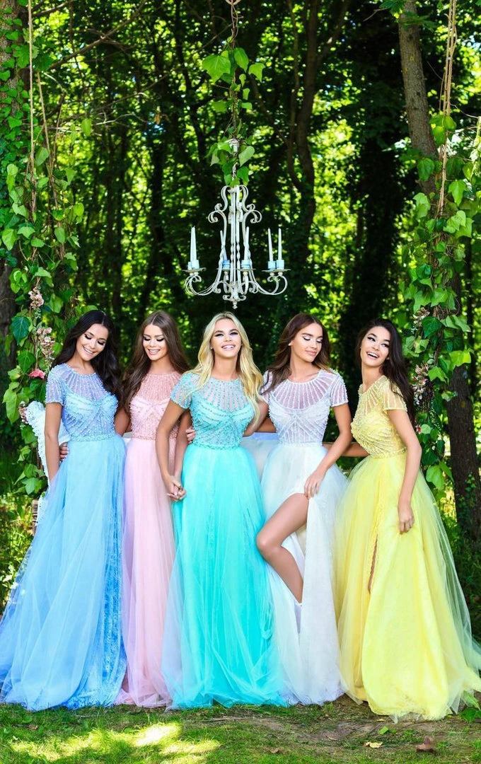 Tarik Ediz - 50317 Beaded Lace Sheer Slit Evening Gown Formal Gowns 10 Tarik Ediz - 50317 Beaded Lace Sheer Slit Evening Gown Formal Gowns