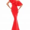 Tarik Ediz - 50318 Tiered Ruffle Asymmetrical Mermaid Gown 2 Tarik Ediz - 50318 Tiered Ruffle Asymmetrical Mermaid Gown