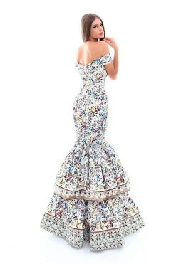 Formal Gowns Tarik Ediz - 50320 Off Shoulder Layered Mermaid Dress 5 Formal Gowns Tarik Ediz - 50320 Off Shoulder Layered Mermaid Dress