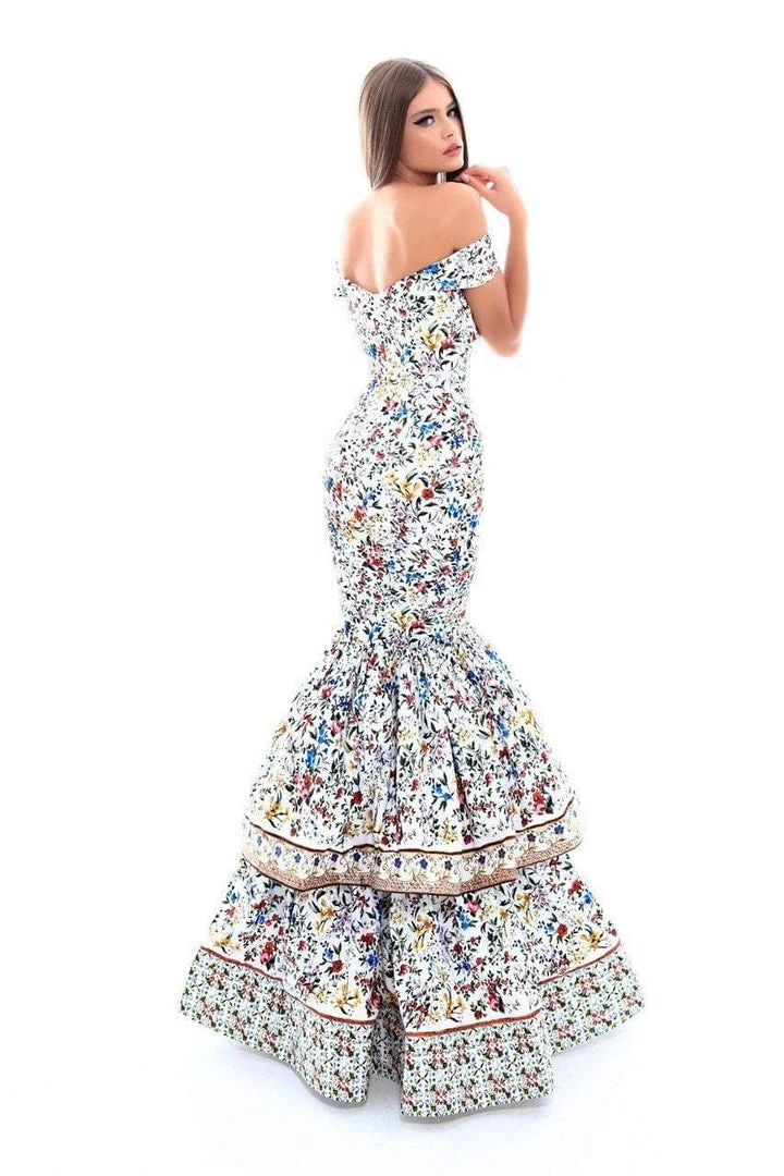 Formal Gowns Tarik Ediz - 50320 Off Shoulder Layered Mermaid Dress 4 Formal Gowns Tarik Ediz - 50320 Off Shoulder Layered Mermaid Dress