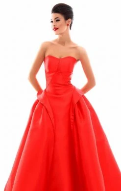 Tarik Ediz - 50325 Strapless Fitted Folded Ballgown
