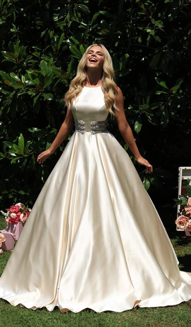 Tarik Ediz - 50433 Embellished Jewel Neck Ballgown 3 Tarik Ediz - 50433 Embellished Jewel Neck Ballgown