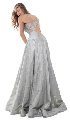 Tarik Ediz - 50451 Embellished Square Neck A-line Dress Formal Gowns