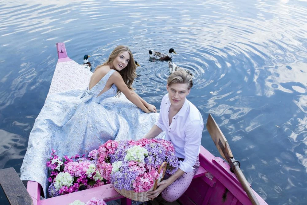 Formal Gowns Tarik Ediz - 50457 Embroidered Deep V-neck Ballgown 12 Formal Gowns Tarik Ediz - 50457 Embroidered Deep V-neck Ballgown