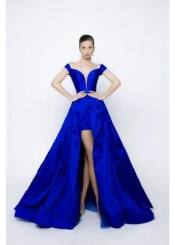 Formal Gowns Tarik Ediz - 50462 Taffeta Fabric Sweetheart Neck Ball Gown