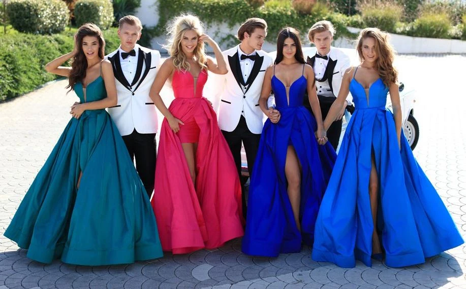 Tarik Ediz - 50464 Illusion Plunging Ballgown With Front Slit Formal Gowns 8 Tarik Ediz - 50464 Illusion Plunging Ballgown With Front Slit Formal Gowns