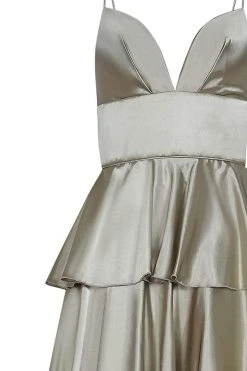 Formal Gowns Tarik Ediz - 50470 Plunging V-Neck Tiered A-Line Evening Gown 12 Formal Gowns Tarik Ediz - 50470 Plunging V-Neck Tiered A-Line Evening Gown