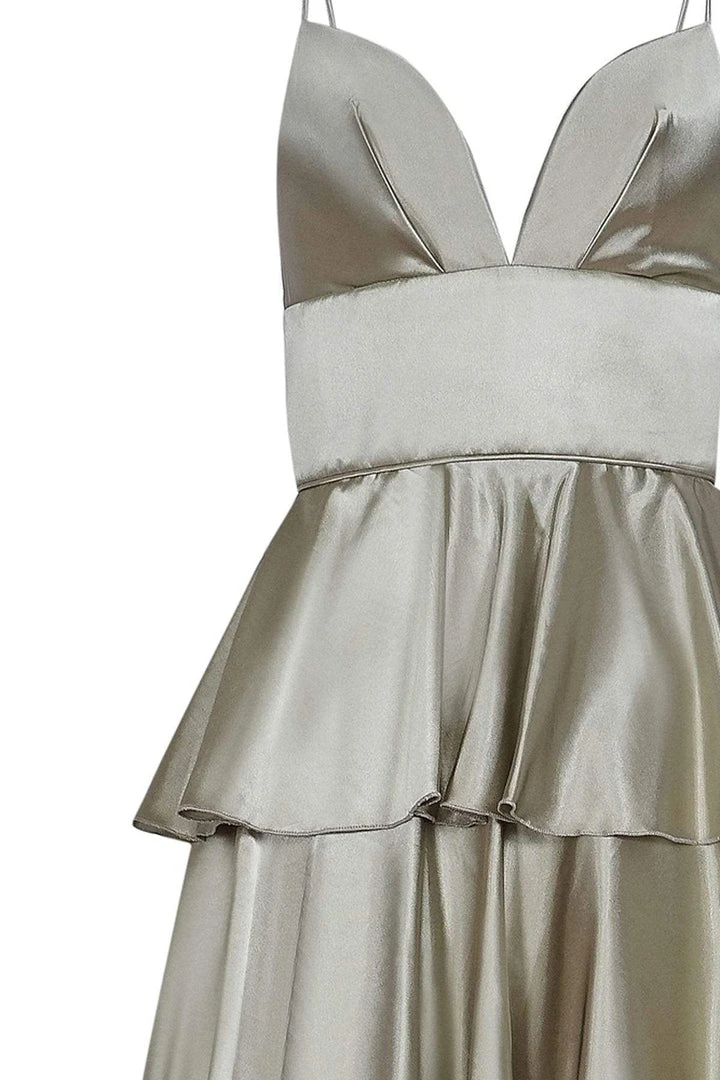 Formal Gowns Tarik Ediz - 50470 Plunging V-Neck Tiered A-Line Evening Gown 7 Formal Gowns Tarik Ediz - 50470 Plunging V-Neck Tiered A-Line Evening Gown