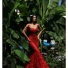 Formal Gowns Tarik Ediz - 50501 Strapless Illusion Floral Lace Mermaid Prom Gown 2 Formal Gowns Tarik Ediz - 50501 Strapless Illusion Floral Lace Mermaid Prom Gown