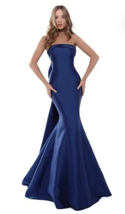 Tarik Ediz - 50505 Strapless Taffeta Mermaid Gown With Train