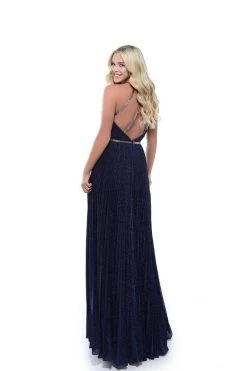Formal Gowns Tarik Ediz - 50547 High Halter Plunging Cutout A-Line Gown